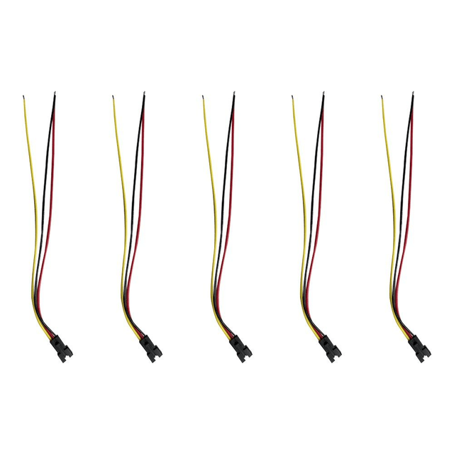 Prise JST 3 pin avec câble mâle x5