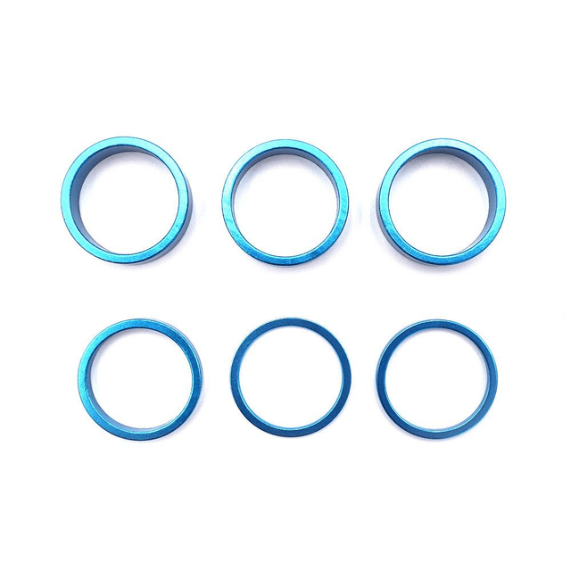 Bagues rehausse guidon rouge/or/bleu/noir x6 pcs