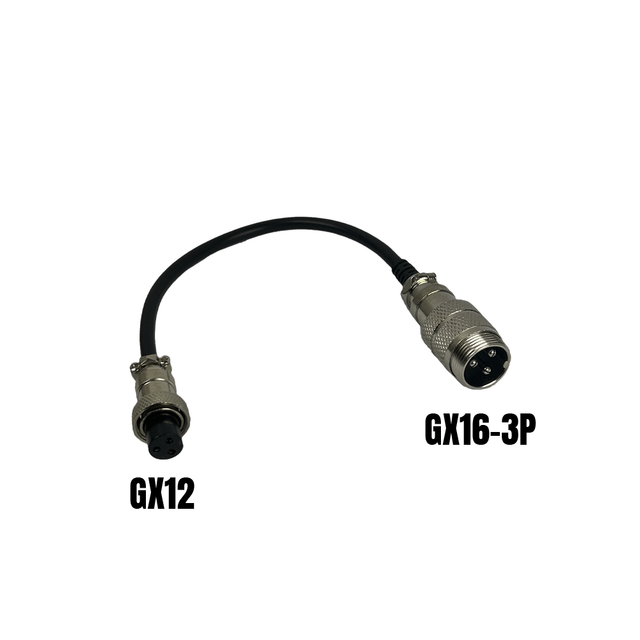 Adaptateur chargeur tous modèles (GX16 3Pins Male-GX12 3Pins Femelle)