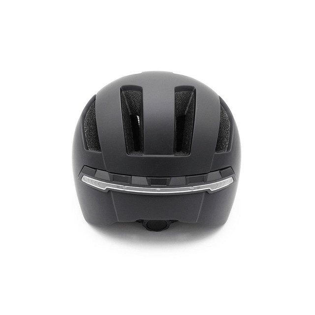 Casque velo / trottinette noir avec LED et telecommande guidon