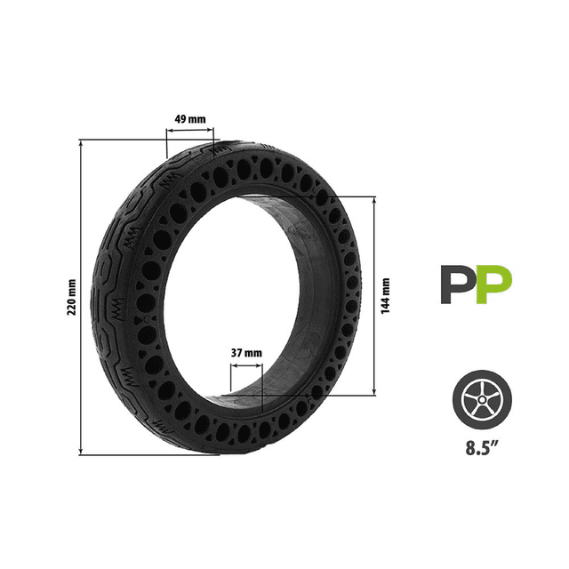 Pneu plein 8,5x2