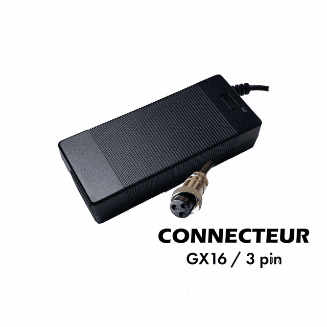 Chargeur 52V ➡️ 58.8V / 2A (connecteur GX16-3p)