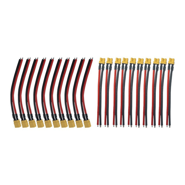 Pack Prises XT30 Avec Cables  X10 males + X10 femelles